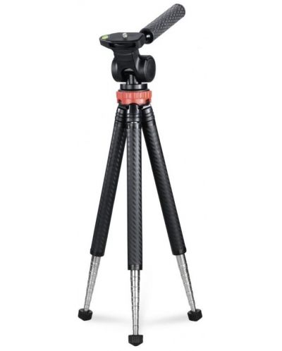 Статив Hama - Traveller Pro, 26-106cm, за смартфони и камери, черен - 1