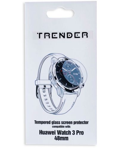 Стъклен протектор Trender - Huawei Watch 3 Pro, 48 mm - 1