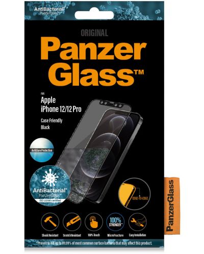 Стъклен протектор PanzerGlass - AntiBact AntiGlare, iPhone 12/12 Pro - 2