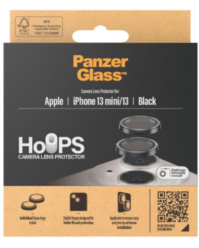 Стъклен протектор за камера PanzerGlass - Hoops, iPhone 13/13 mini, черен - 4