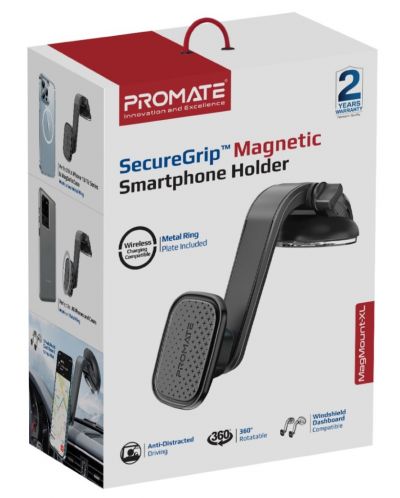 Стойка за телефон ProMate - MagMount-XL, магнитна, черна - 2