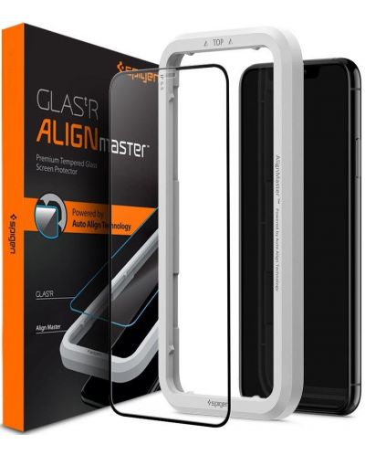 Стъклен протектор Spigen - Align Glass FC, iPhone 11/XR - 1