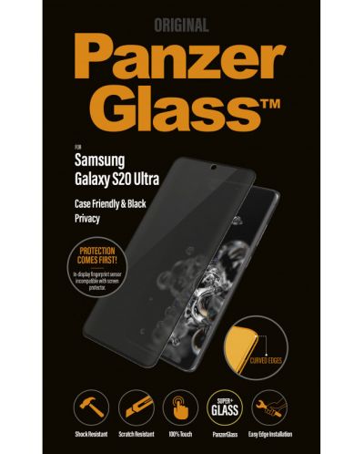 Стъклен протектор PanzerGlass - Privacy CaseFriend, Galaxy S20 Ultra - 2