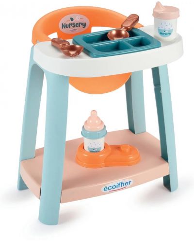 Столче за кукли Ecoiffier Nursery - С 6 аксесоара - 1