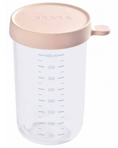 Стъклен контейнер Beaba - Nude, 400ml