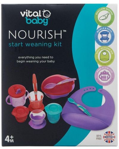 Vital Baby Стартов комплект за хранене лилав - 3