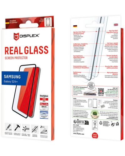 Стъклен протектор Displex - Real Glass Full 3D, Galaxy S24 Plus - 3