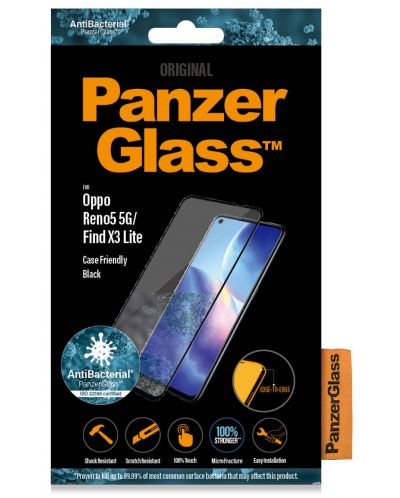 Стъклен протектор PanzerGlass - AntiBact, Oppo Reno 5 5G/Find X3 Lite - 5