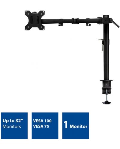 Стойка за монитор ACT - AC8301, за бюро, 10"-32", 8 kg, черна - 3