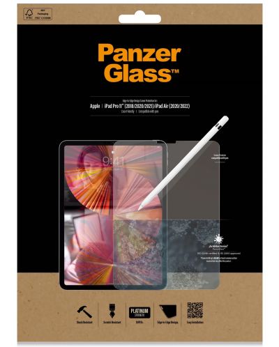 Стъклен протектор PanzerGlass - AntiBact CaseFriend, iPad Pro 11 - 4