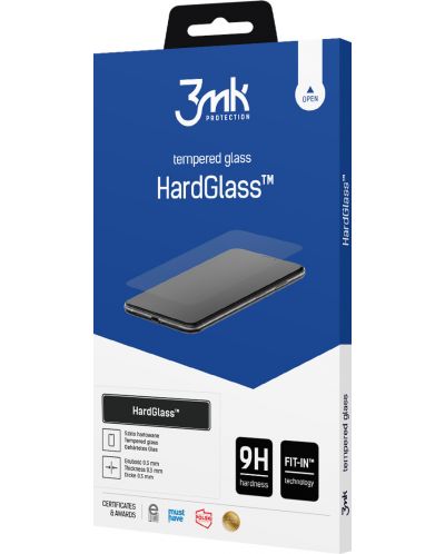 Стъклен протектор 3mk - HardGlass, Xiaomi Redmi Note 9 - 1
