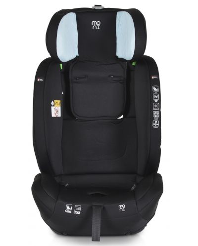 Стол за кола Moni - i-Safe, i-Size, IsoFix, 76-150 cm, син + подарък играчка - 5