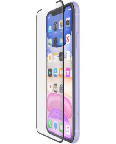 Стъклен протектор Belkin - InvisiGlass Ultra Curve, iPhone 11/XR, черен - 1