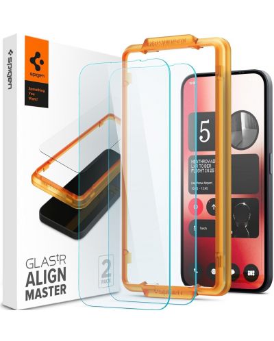 Стъклен протектор Spigen - Glass tR Align Master, Nothing Phone 2a, 2 бр. - 1