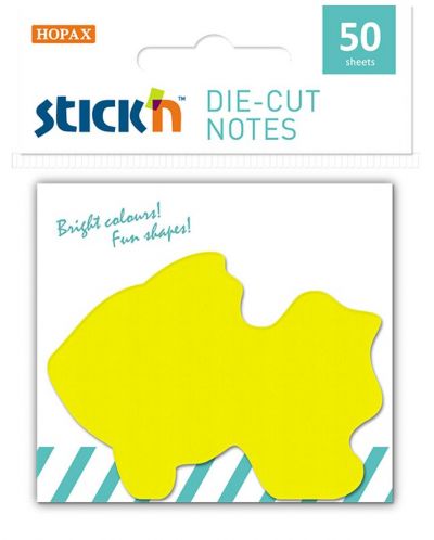 Самозалепващи листчета Stick'n - Риба, 50 броя, жълти - 1