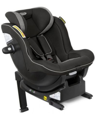 Столче за кола Graco - Ascent, 0-19 kg, черно - 3