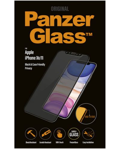 Стъклен протектор PanzerGlass - Privacy CaseFriend, iPhone XR/11 - 2