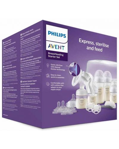 Стартов комплект Philips Avent Natural Response - С ръчна помпа за кърма Natural Motion - 10