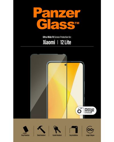 Стъклен протектор PanzerGlass - UWF, Xiaomi 12 Lite, черен - 3