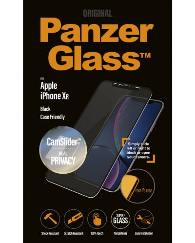 Стъклен протектор PanzerGlass - Privacy CaseFriend CamSlide, iPhone XR/11 - 2