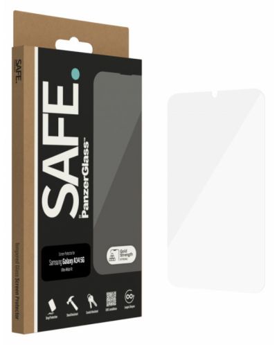 Стъклен протектор Safe - UWF, Galaxy A34 5G, черен - 2