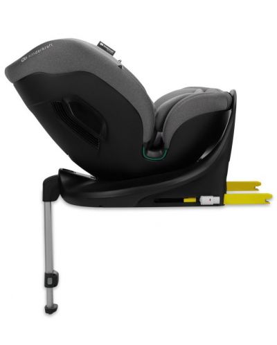 Столче за кола KinderKraft - I-Fix 360°, i-Size, 40-150 cm, Cool Grey - 5