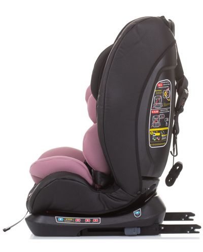 Столче за кола Chipolino - Техно 360, 0-36 kg, с Isofix, Розова вода - 5
