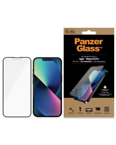 Стъклен протектор PanzerGlass - AntiBact AntiGlare, iPhone 13/13 Pro - 2
