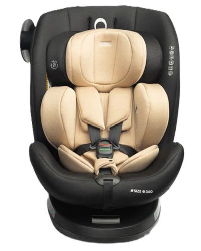 Столче за кола Caretero - Commo, IsoFix, i-Size, 40-150 cm, Beige - 2