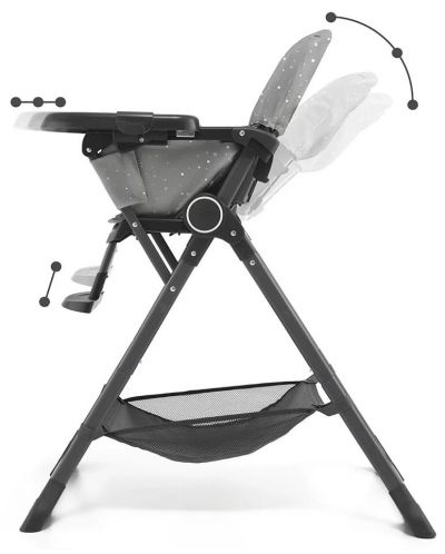 Столче за хранене KinderKraft - Foldee, сиво - 6