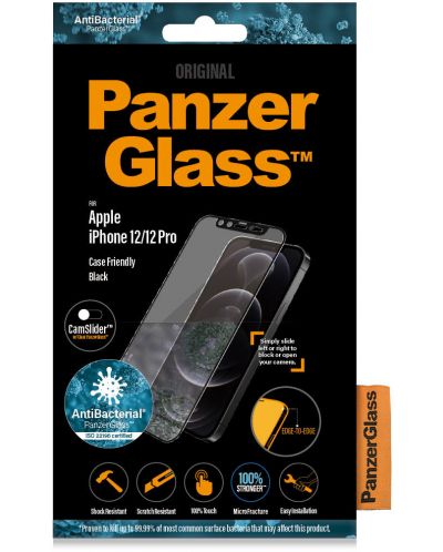 Стъклен протектор PanzerGlass - AntiBact CamSlide, iPhone 12/12 Pro - 2