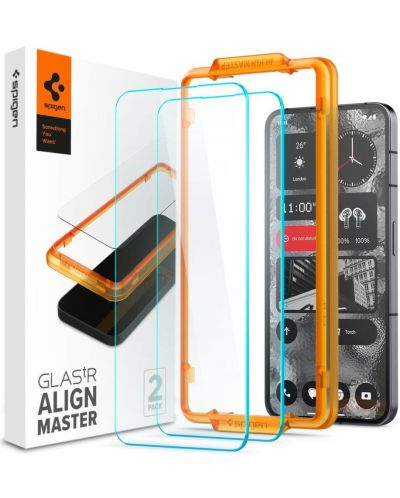 Стъклен протектор Spigen - Glass tR Align Master, Nothing Phone 2, 2 бр. - 1