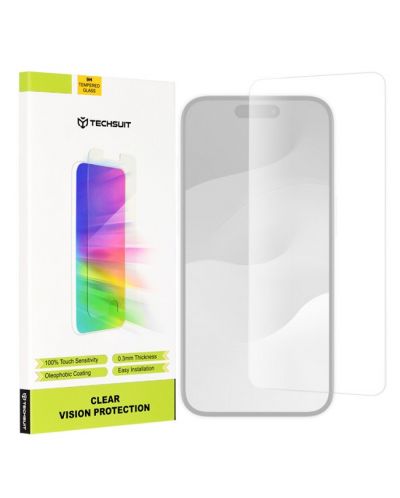Стъклен протектор Techsuit - Clear Vision, iPhone 15 Plus - 1