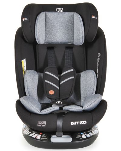 Стол за кола Moni - Nitro, IsoFix, i-Size, 40-150 cm, сив - 3