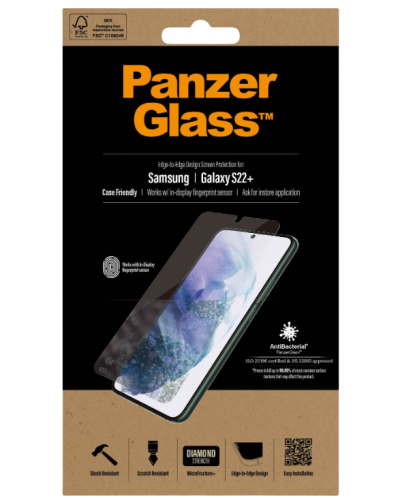 Стъклен протектор PanzerGlass - AntiBact CaseFriend, Galaxy S22 Plus - 4