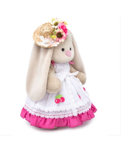 Плюшена играчка Budi Basa - Зайка Ми, с рокличка на черешки, 25 cm - 3