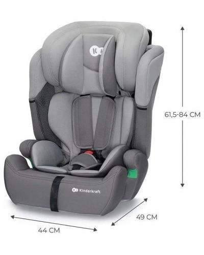 Столче за кола KinderKraft - Comfort Up, I-Size, 75-150 cm, сиво - 10