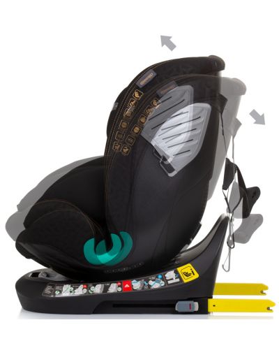 Столче за кола Chipolino - Supreme, 360°, IsoFix, i-Size, 40-150 cm, обсидиан - 6