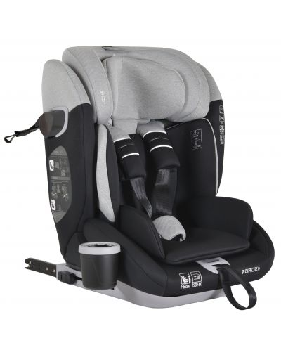 Стол за кола Cangaroo - Force, i-Size, IsoFix , 76-150 cm, сив - 1