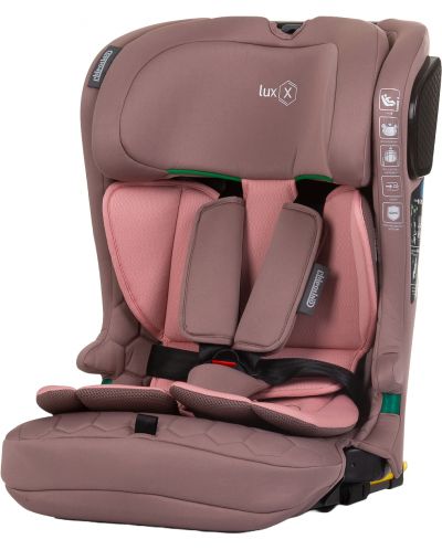 Столче за кола Chipolino - LuxX, IsoFix, i-Size, 76-150 cm, фламинго - 1
