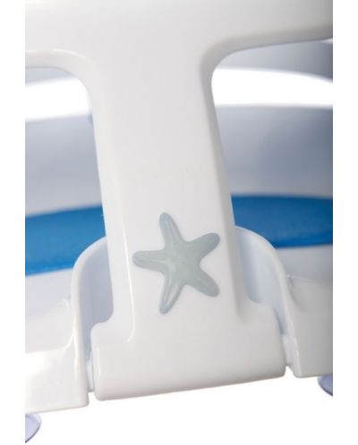 Столче за баня Dreambaby - С мека седалка, бяло/синьо - 3