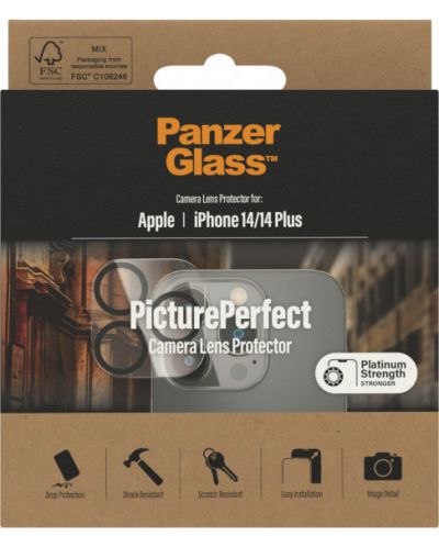 Стъклен протектор за камера PanzerGlass iPhone 14/ 14 Plus - 4