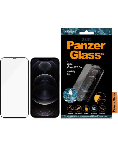 Стъклен протектор PanzerGlass - AntiBact CaseFriend, iPhone 12/12 Pro - 3