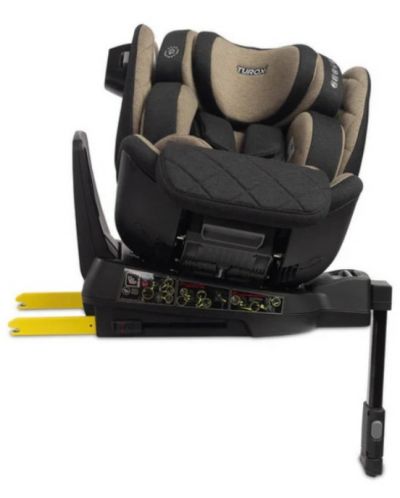 Столче за кола Caretero - Turox, i-Size, IsoFix, 40-150 cm, Khaki - 5