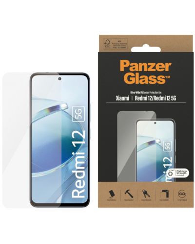 Стъклен протектор PanzerGlass - Case Friendly, Xiaomi Redmi 12/12 5G - 1