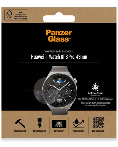 Стъклен протектор PanzerGlass - Huawei Watch GT3 Pro, 43 mm - 3