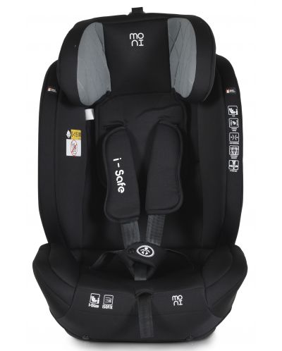 Стол за кола Moni - i-Safe, i-Size, IsoFix, 76-150 cm, сив + подарък играчка - 3