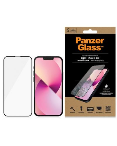 Стъклен протектор PanzerGlass - AntiBact, iPhone 13 mini - 3