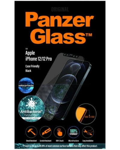 Стъклен протектор PanzerGlass - AntiBact/Bluelight, iPhone 12/12 Pro - 2