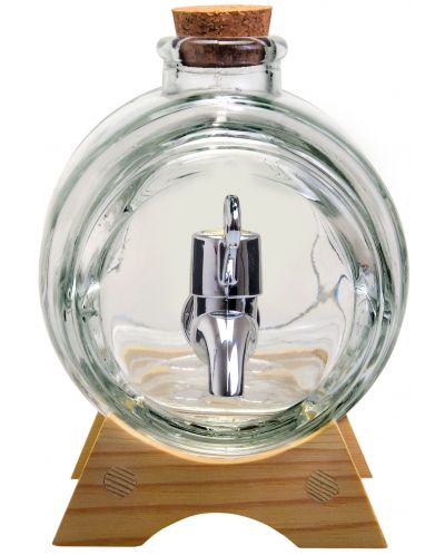 Стъклен диспенсър за алкохол тип буре Vin Bouquet - 1 l - 3